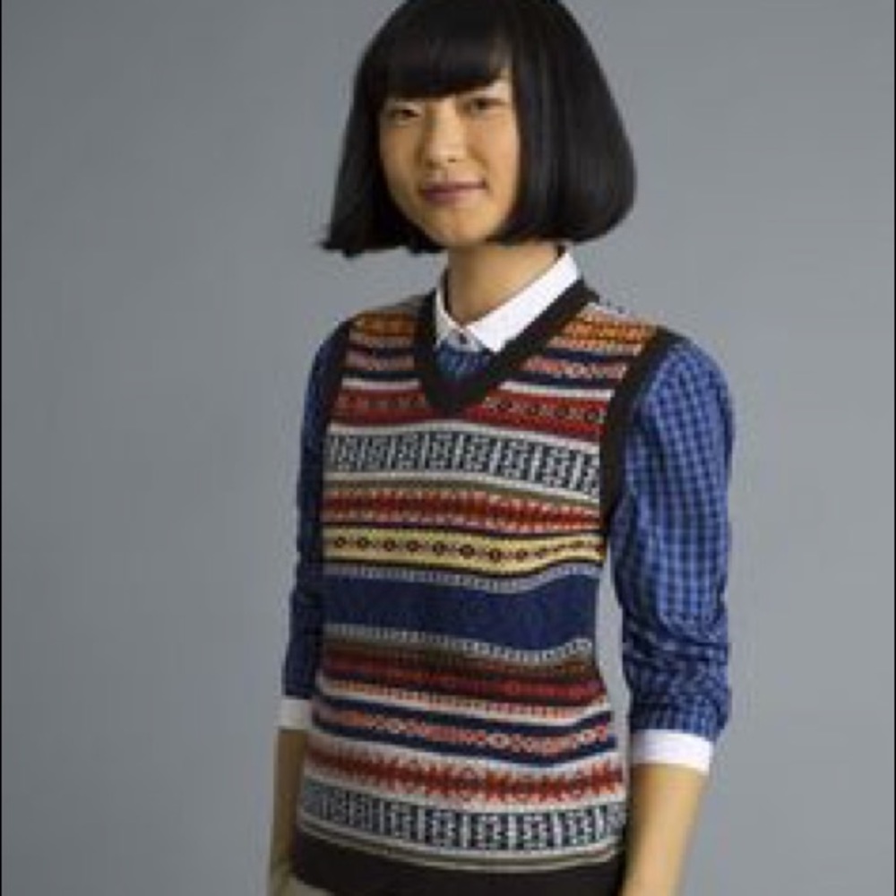 ED by Ellen Degeneres Fair Isle Cashmere Vest